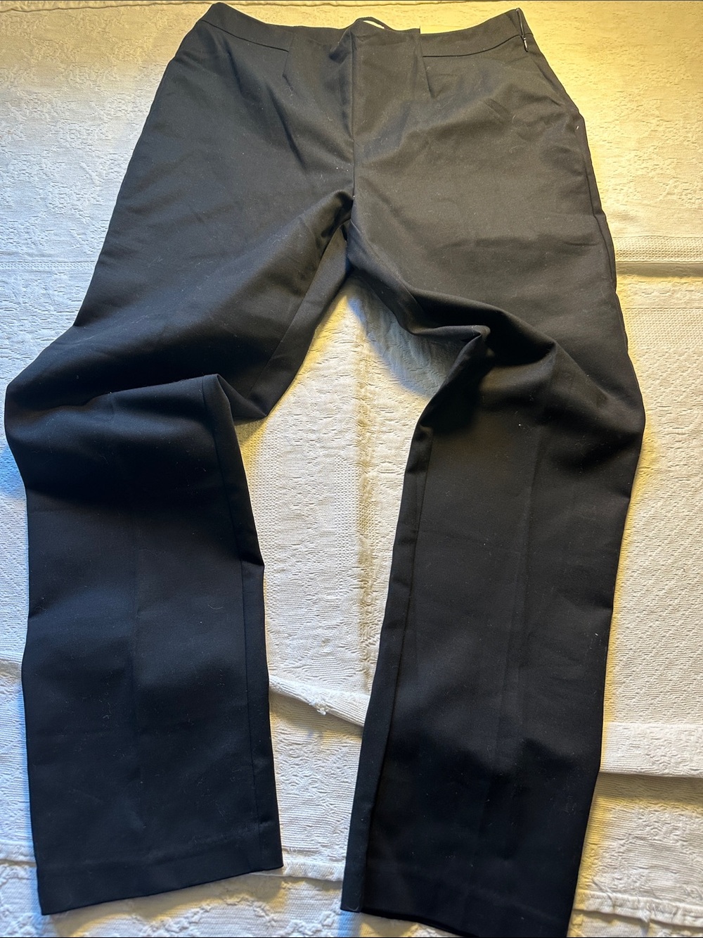Chico's Black Wide-Leg Trousers with Clean Waist